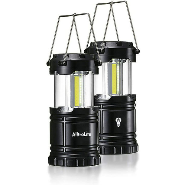 2 Pack Black Collapsible Led Lantern Ultra Bright COB LED Magnetic Base Uninex 
